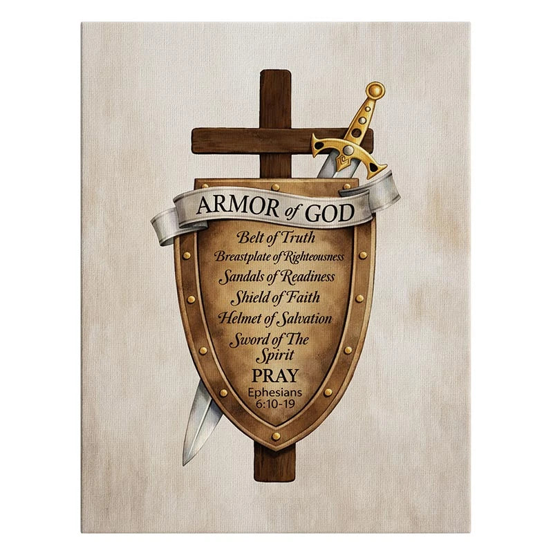 Armor of God Canvas, 5" W x 7" H