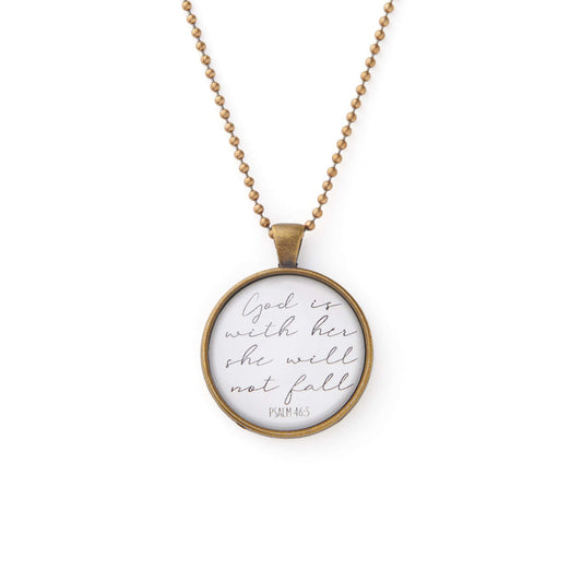 God Is With Her Necklace