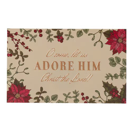 Adore Him Red Poinsettia Pass-Around Card