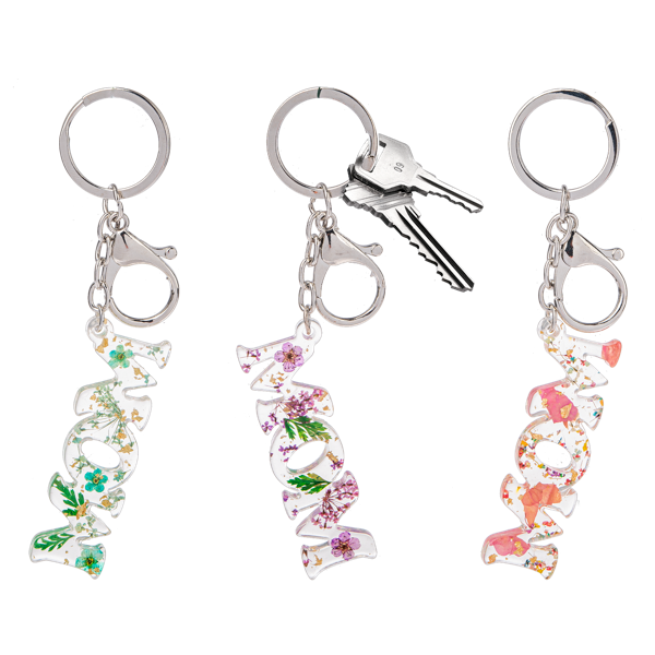 Floral MOM Key Ring