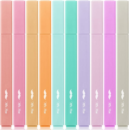 Mr. Pen- Aesthetic Highlighters, 10 Pack, Chisel Tip, Candy Colors, Cute Highlighters Assorted Colors, Cute Highlighters for School Highlighters