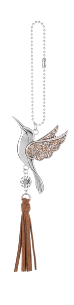 Car Charm - Hummingbird Brown Tassel