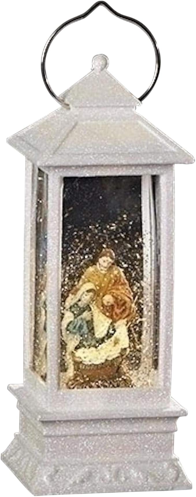 Lighted Lantern with Holy Family