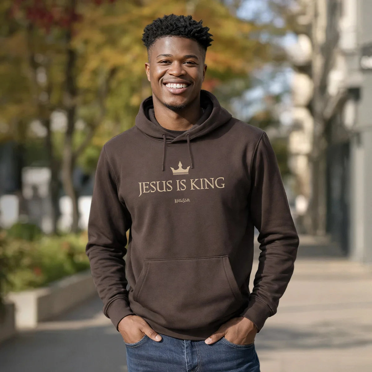 Kerusso Mens Hoodie Jesus Is King