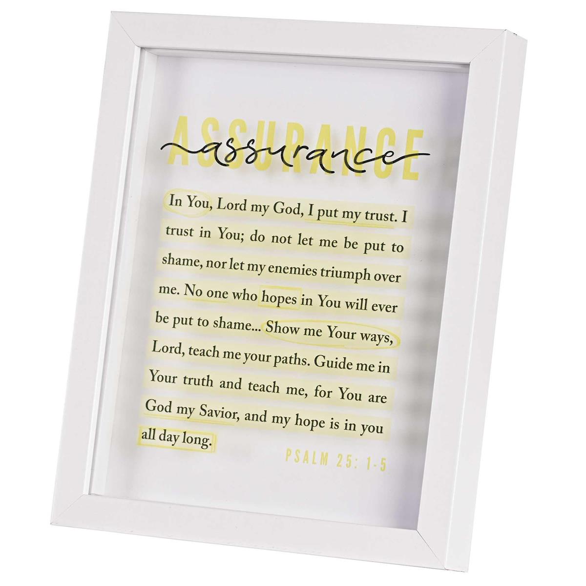 Framed Art Assurance Psalm 25:1-5
