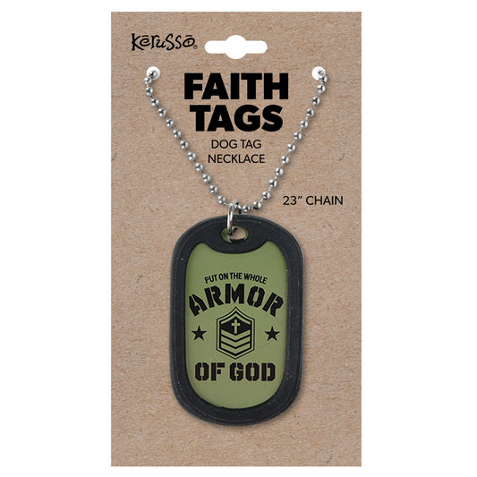 Faith Gear Dog Tag Necklace - Armor Of God