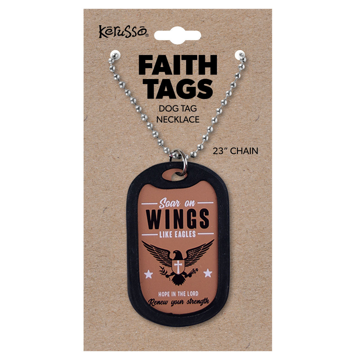 Faith Gear Dog Tag Necklace- Wings
