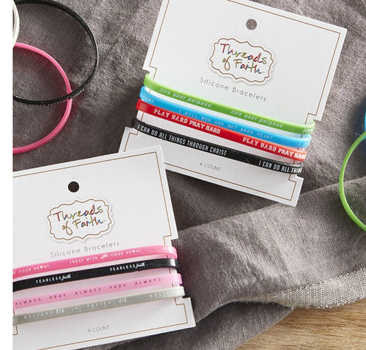 Silicone Bracelet - Glory fearless faith - 4pc