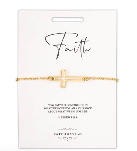 Cutout Cross bracelet - Gold