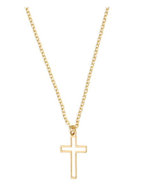 Cutout Cross necklace - Gold