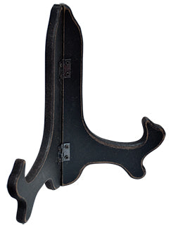Black Wood Plate Stand, 7"