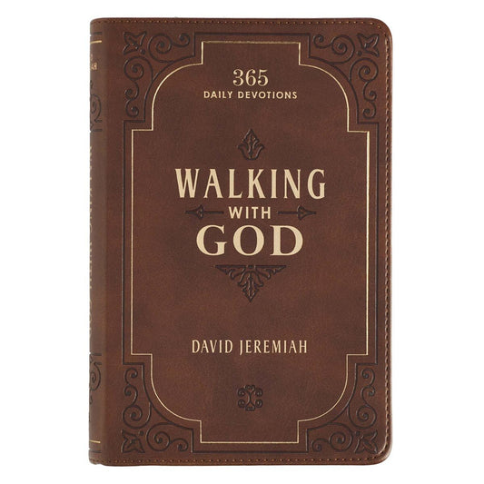Walking With God Brown Faux Leather Devotional