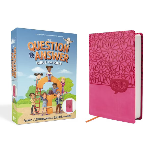 Nirv, Question and Answer Bible for Kids, Leathersoft, Pink