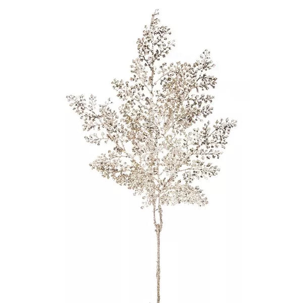 Gold Glitter Fern Spray
