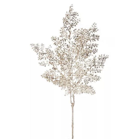 Gold Glitter Fern Spray