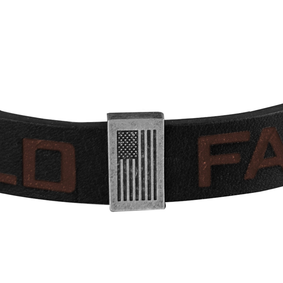 Hold Fast Bracelet - Flag Snap Black