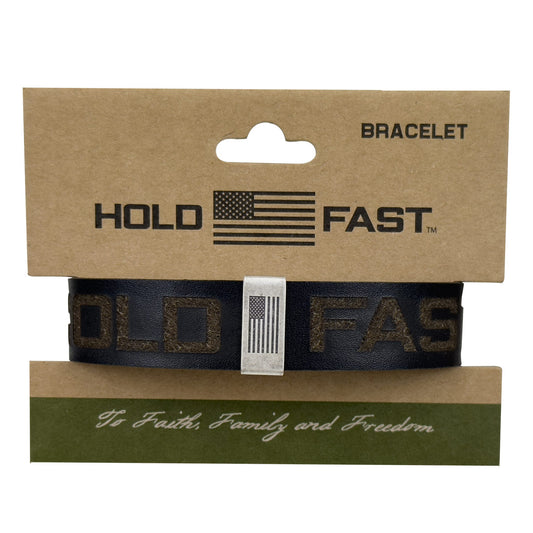 Hold Fast Bracelet - Flag Snap Black