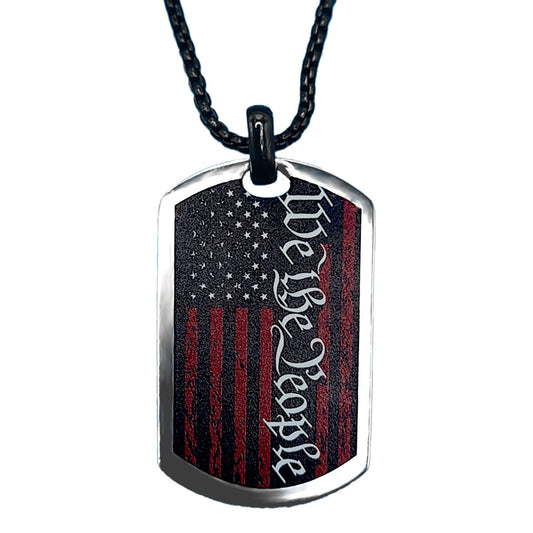 HOLD FAST Men's Necklace- We The People Flag