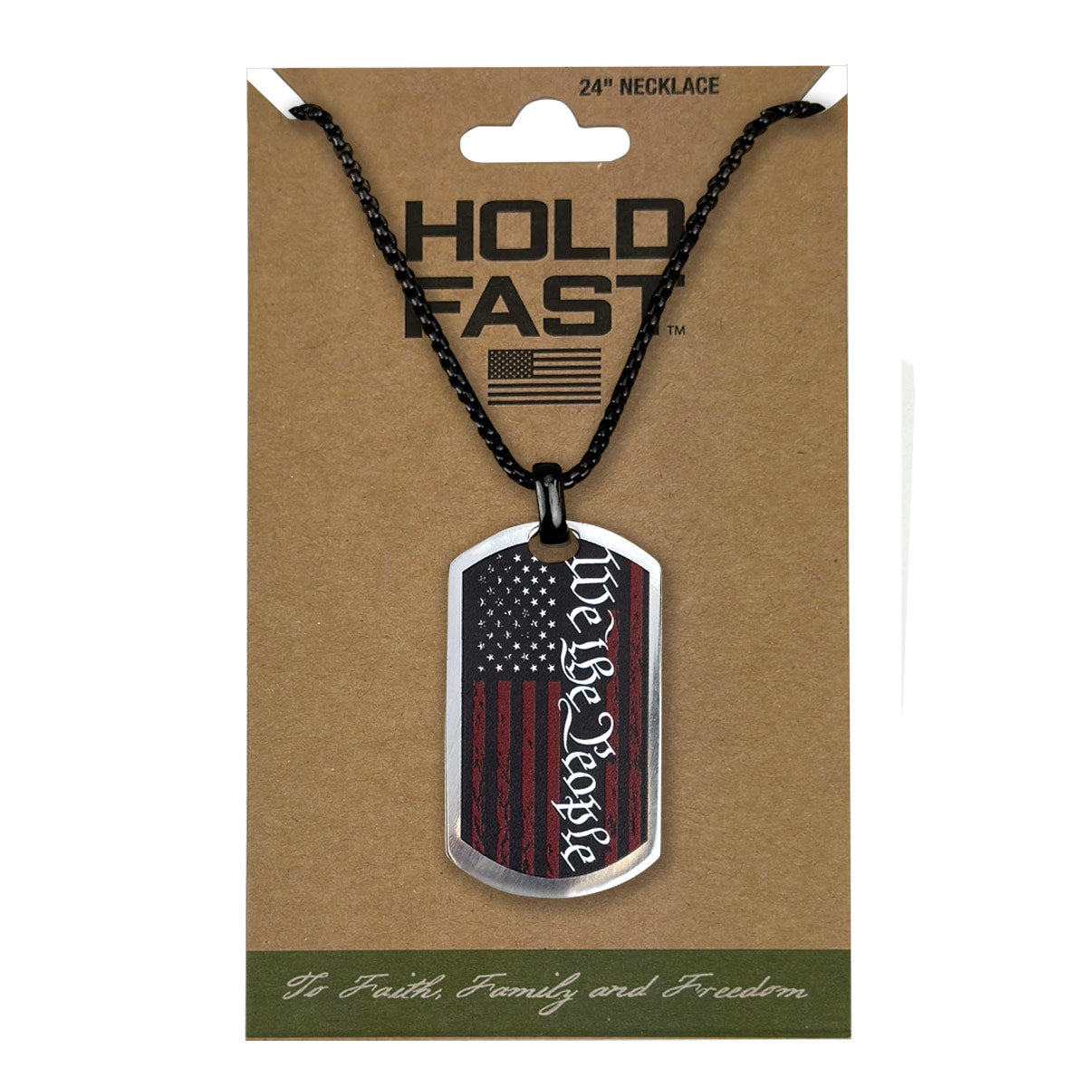 HOLD FAST Men's Necklace- We The People Flag