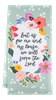 Jesus & Serve the Lord Floral Tea Towel