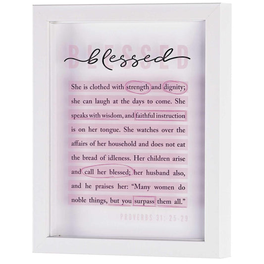 FRAMED ART BLESSED PROV. 31:25-29