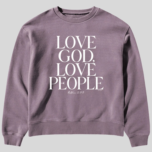 Kerusso Womens Sweatshirt Love God Love People