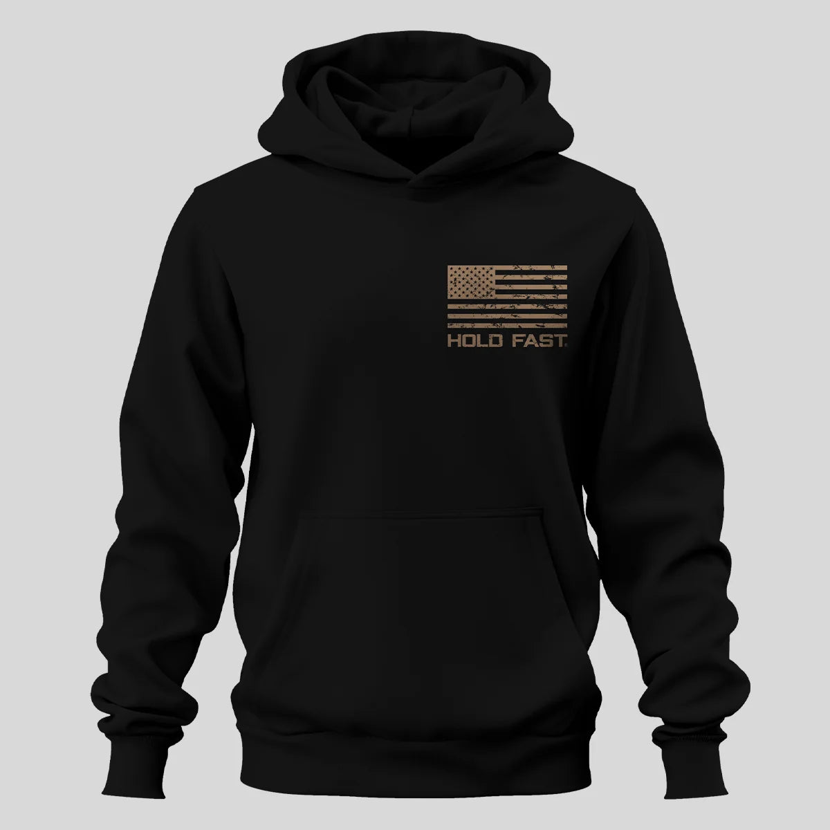 HOLD FAST Mens Hoodie Strength Through Discipline