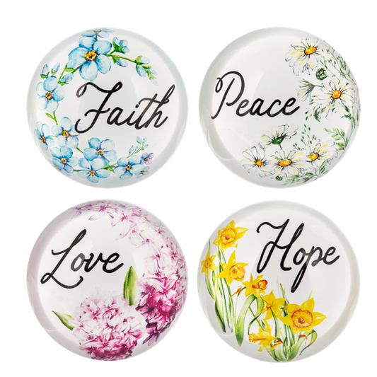 Spring Flower with Text Paperweight