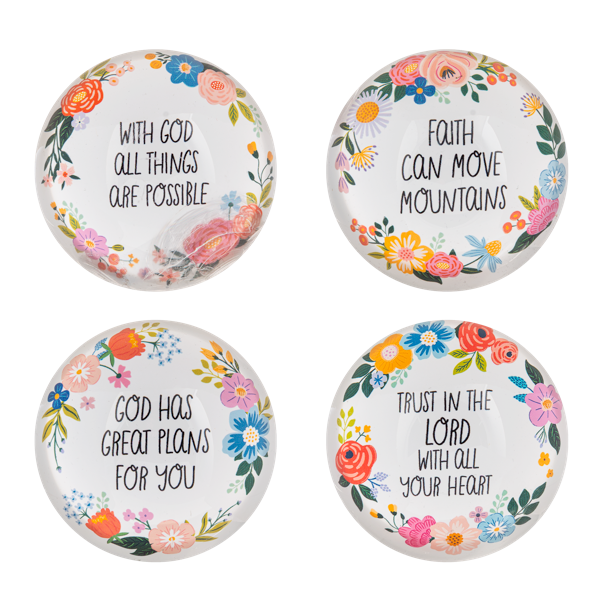 Flowers & Faith Paperweight