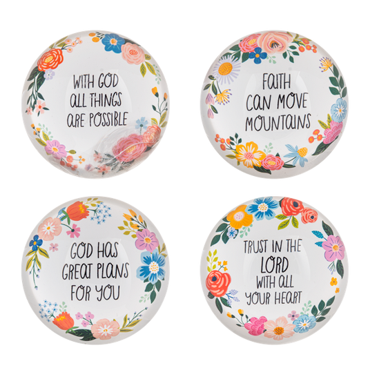 Flowers & Faith Paperweight