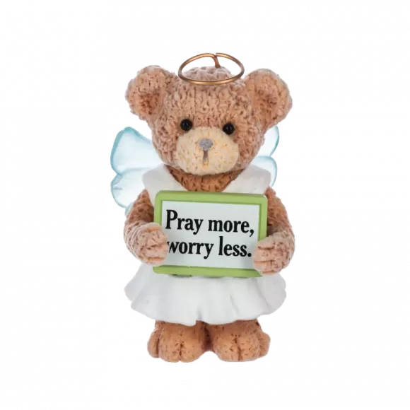 Celebration Bear Figurine - Pray More, Worry Less