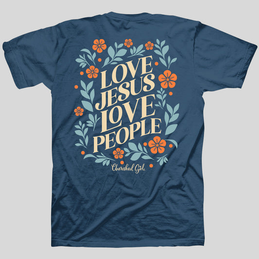 Cherished Girl Womens T-Shirt Love Jesus Love People