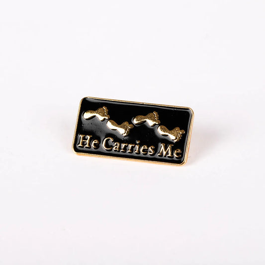 He Carries Me Lapel Pin