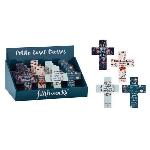 Mini Easel Crosses - Filled Floral