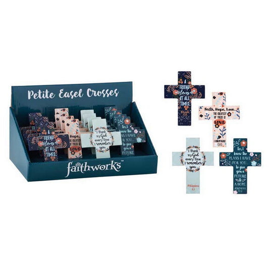 Mini Easel Crosses - Filled Floral