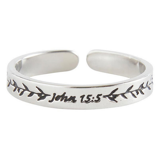 Jesus is the Vine Ring, Silver/Gold