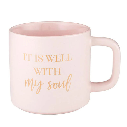 It Is Well Pink Mug, 14 Oz
