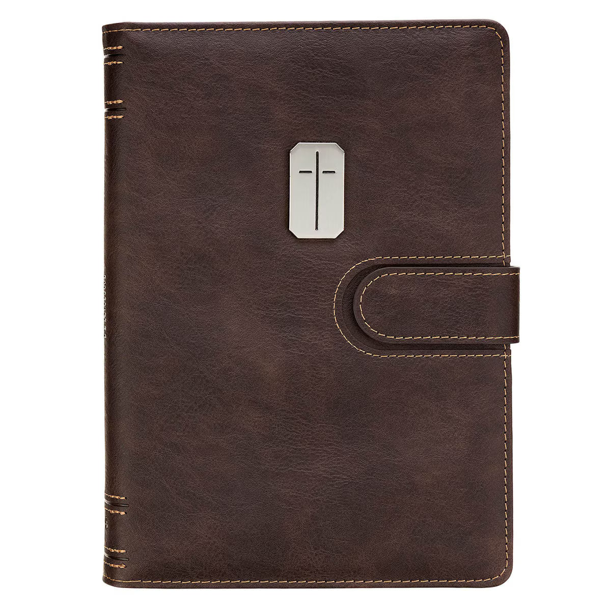 Man of God Espresso Brown Faux Leather Journal Cover with Magnetic Closure