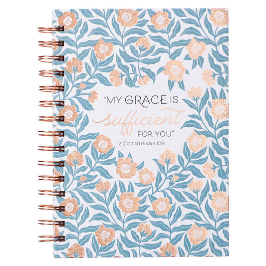 Journal Spiral-bound White/Teal/Gold My
Grace 2 Cor. 12:9