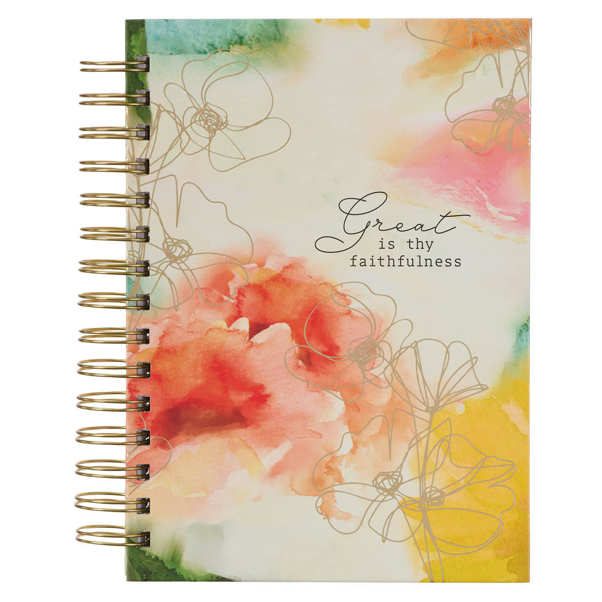 Journal Spiral-bound Multicolored
Watercolor Great Is Thy Faithfulness