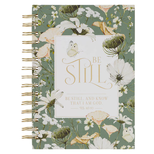 Be Still Sage Blossom Spiral Journal - Psalm 46:10