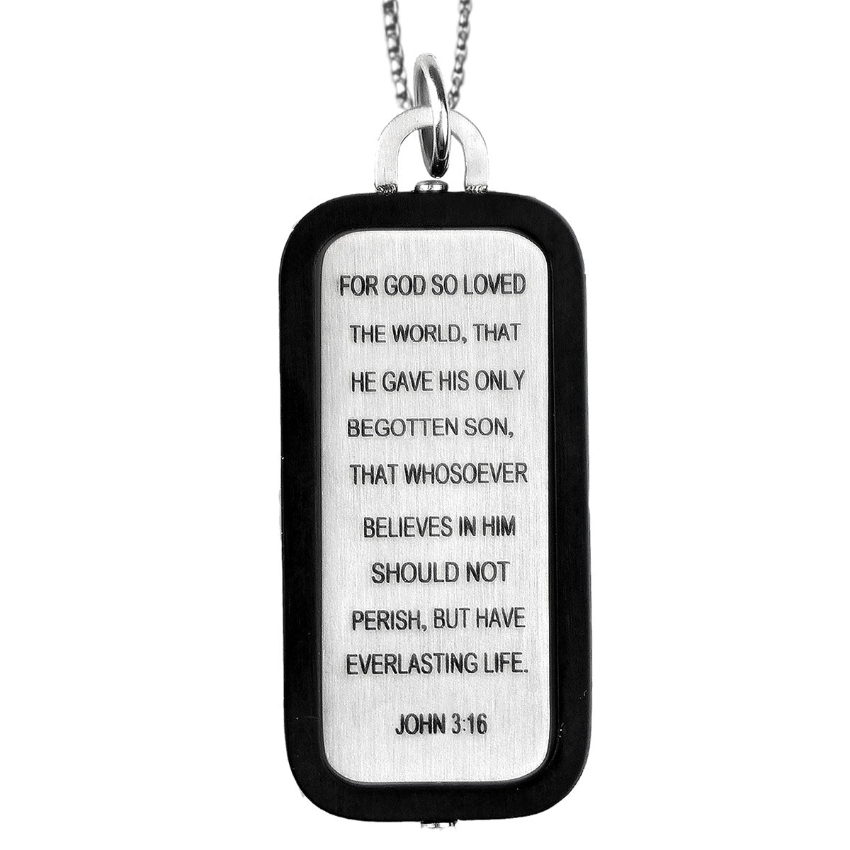 Kerusso Men's Necklace- John 3:16 Cross