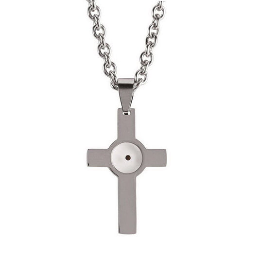 Mustard Seed Cross Necklace, 24" Chain