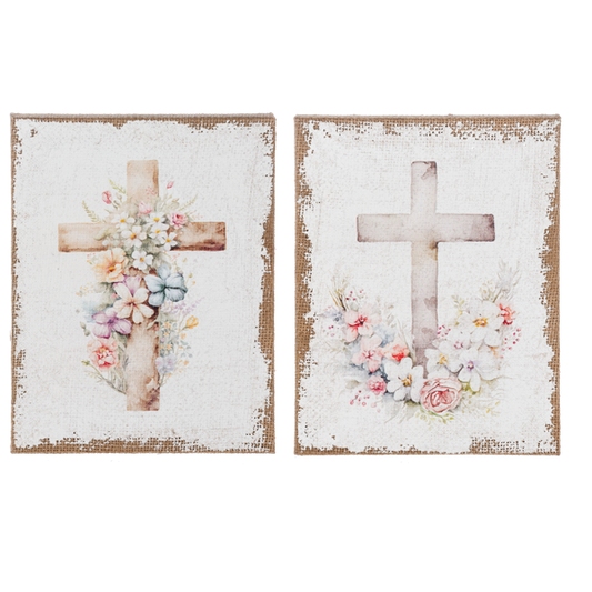 Cross Wildflowers Print