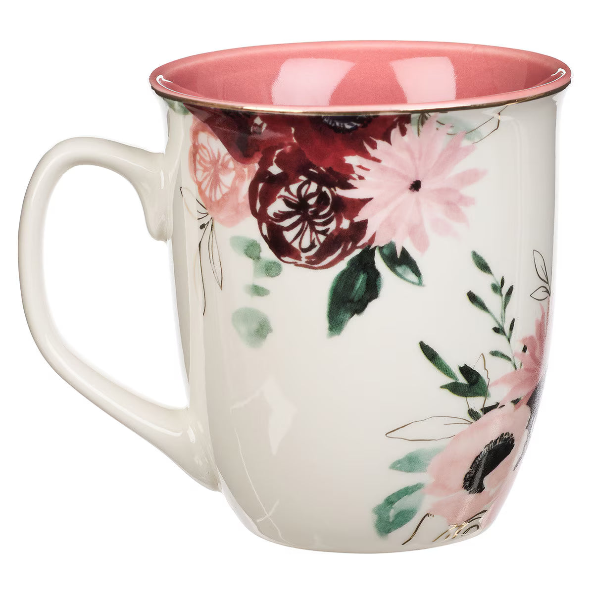 Blessed Mom Pink Floral Ceramic Coffee Mug