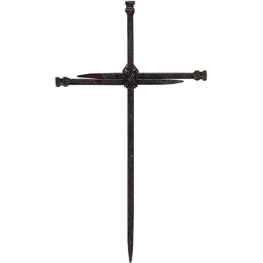 Tall Metal Nails Wall Cross