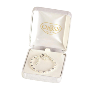 White Pearls with Angel Bracelet