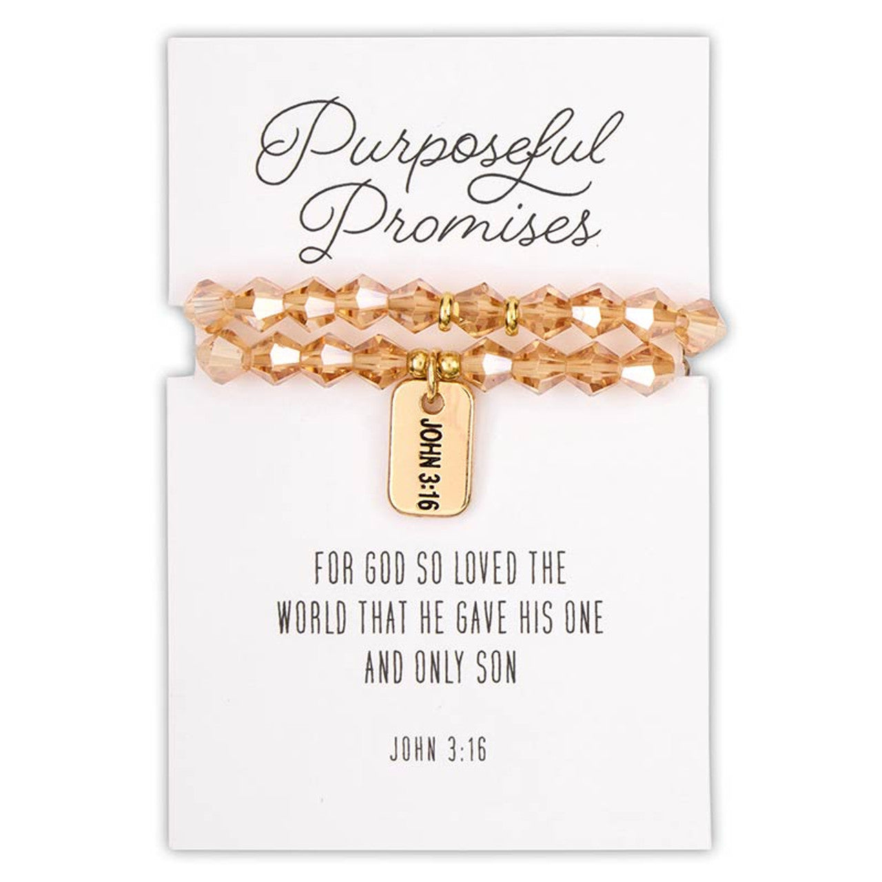 Glass Bead Tagged Bracelet