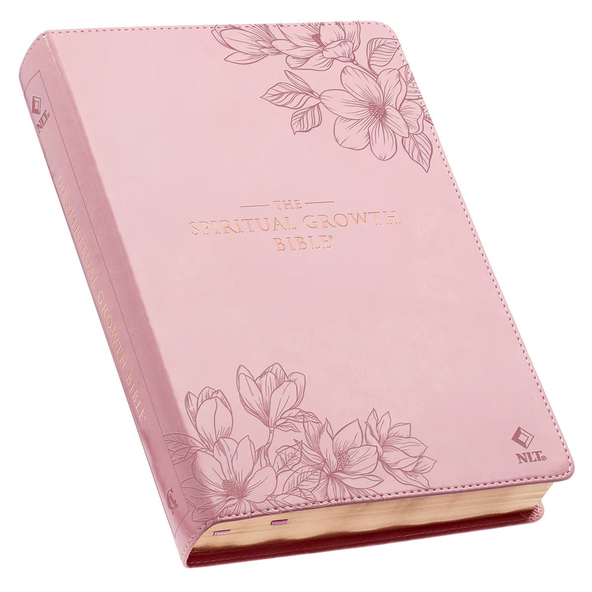 Spiritual Growth Bible, Pink Magnolia, Faux Leather
