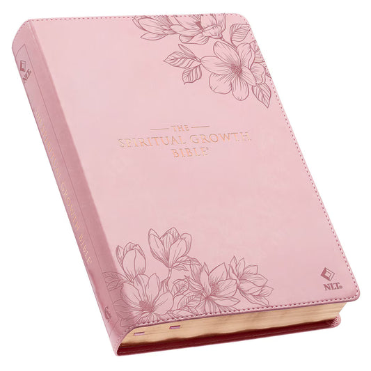 Spiritual Growth Bible, Pink Magnolia, Faux Leather
